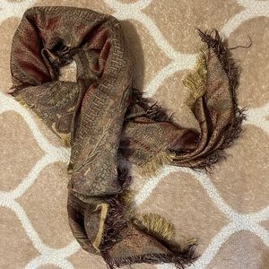Brown Print Pashmina Scarf